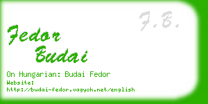 fedor budai business card